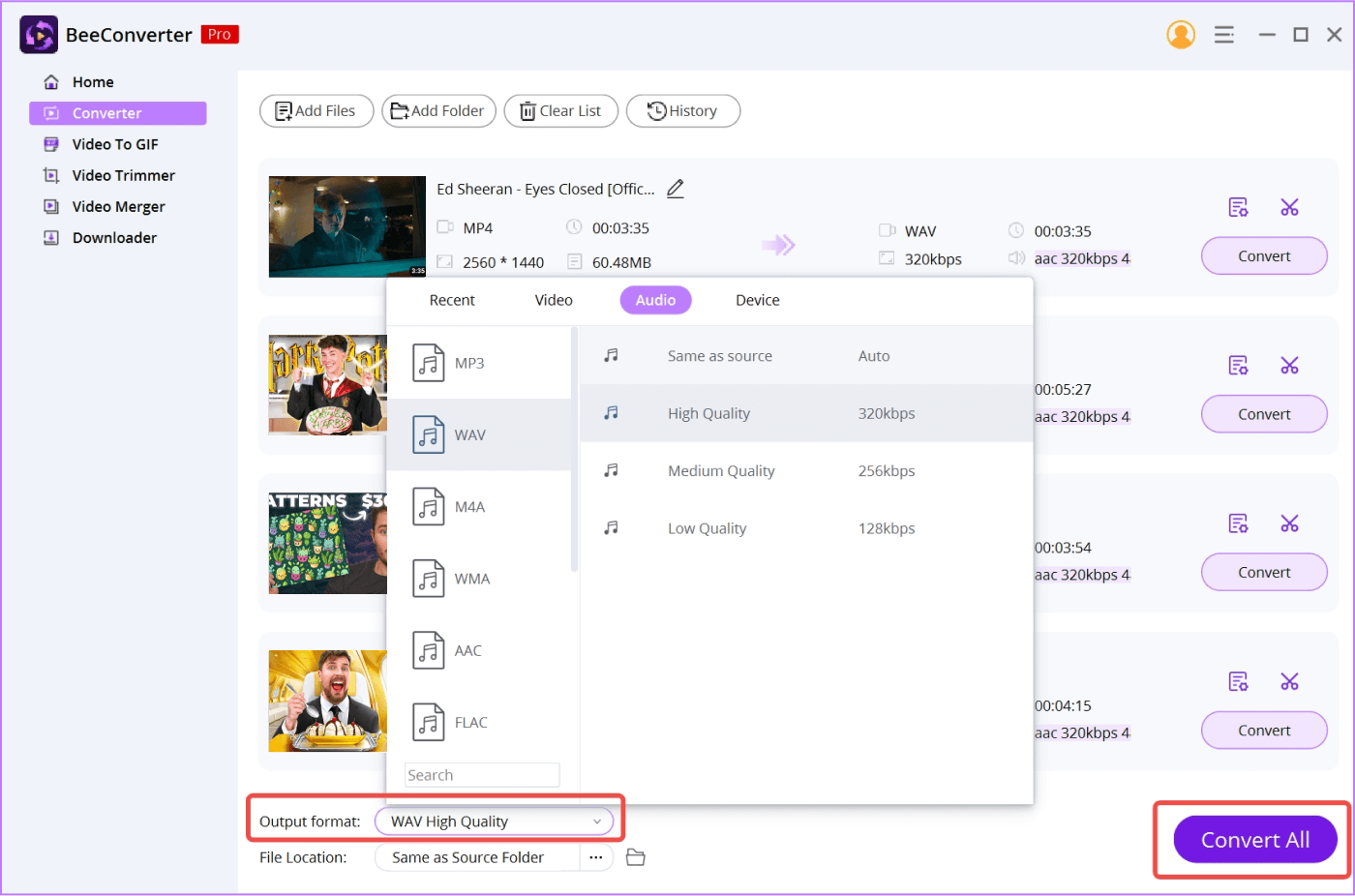 Convertir archivos a cualquier formato